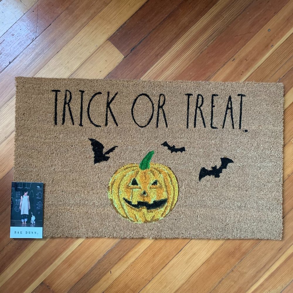 Rae Dunn TRICK OR TREAT. Door Mat